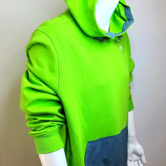 THE NORTH FACE SWEATSHIRT WITH HOODIE, LIME GREEN, EXTRA EXTRA LARGE,XXL - Picture 3 of 12